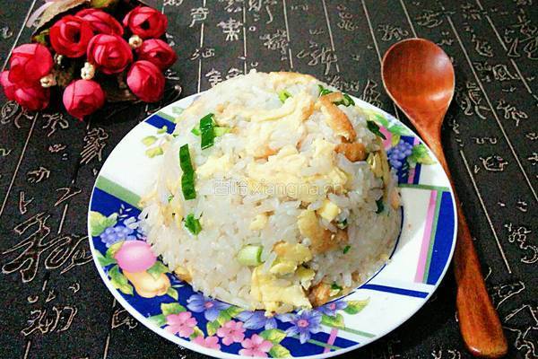 青蒜蚝油炒饭的做法图解12