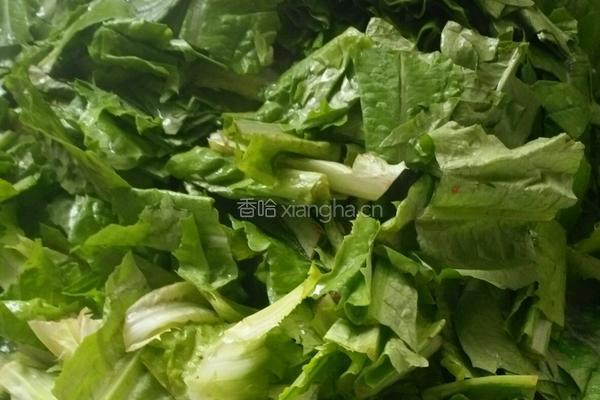 凉拌油麦菜的做法图解1