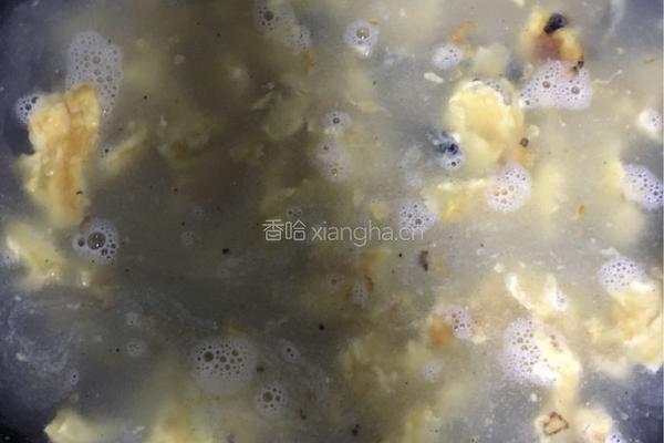 香菇鸡蛋面线糊的做法图解5