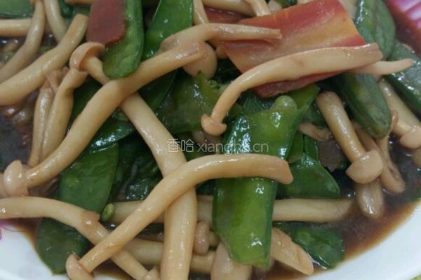 豌豆白玉菇的做法图解6