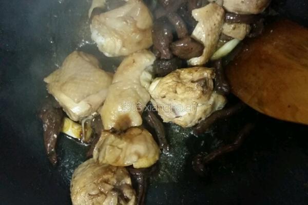 肉蘑炖土鸡的做法图解3