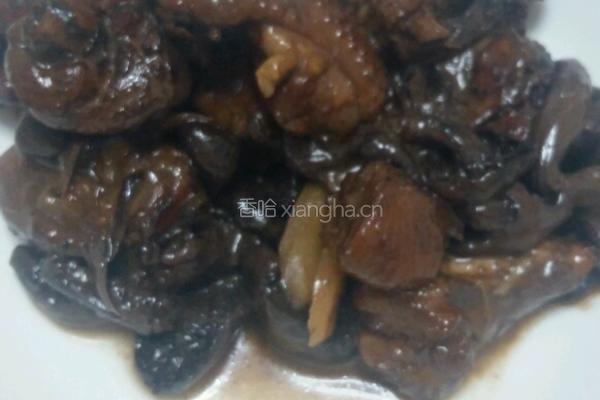 肉蘑炖土鸡的做法图解4