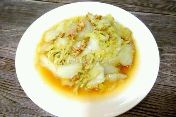 白菜炒肉末的做法图解9