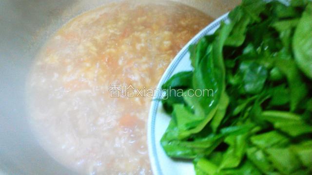 煮一分钟放入菠菜
