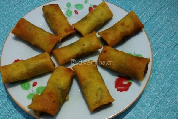 炸春卷的做法图解4