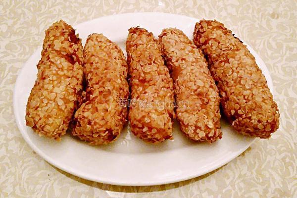 炸燕麦香蕉卷的做法图解12