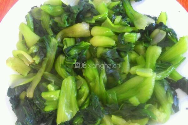 香茹扒油菜的做法图解3