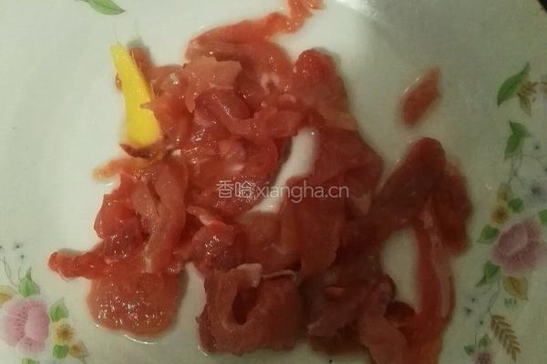 香芹炒肉丝的做法图解3