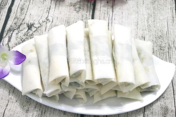 荠菜馅春卷的做法图解10