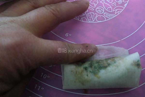 荠菜馅春卷的做法图解8