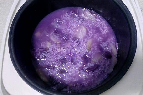 紫薯糯米山药粥的做法图解7