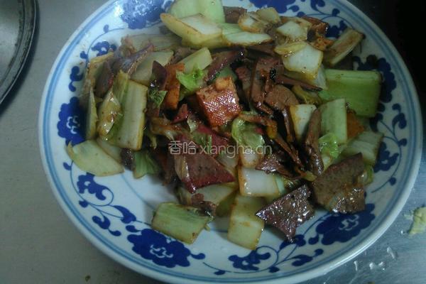 牛肝白菜小炒的做法图解3