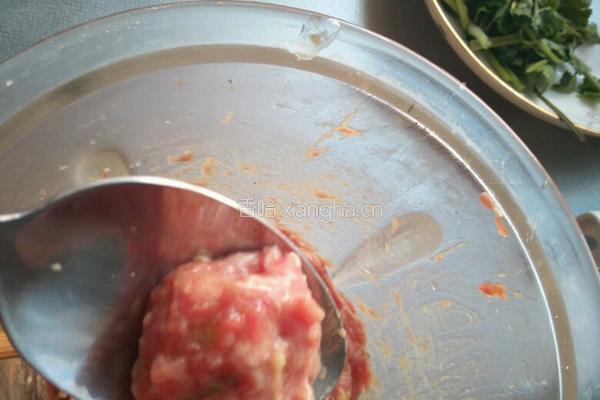 小白菜汆丸子的做法图解12