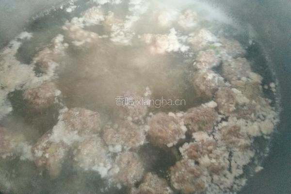 小白菜汆丸子的做法图解14