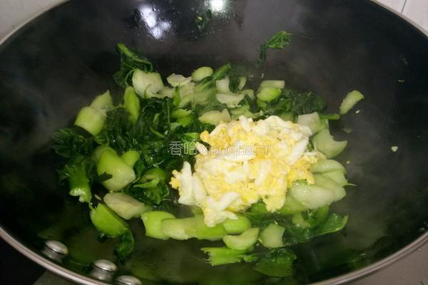 鸡蛋炒青菜的做法图解8