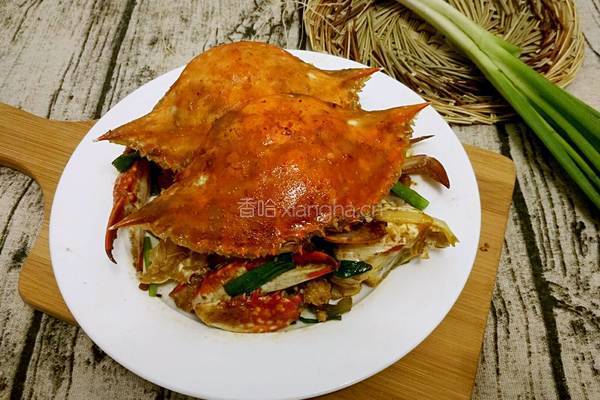 葱姜炒蟹的做法图解7