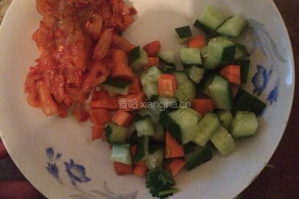 辣白菜炒饭的做法图解4