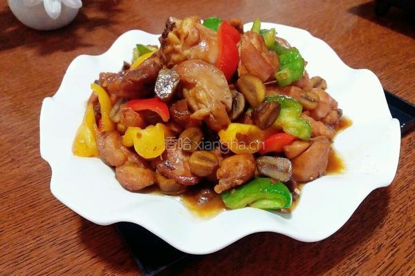 青椒栗子鸡的做法图解18