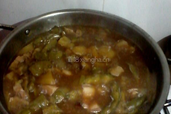 五花肉炖双豆（土豆豆角）的做法图解10