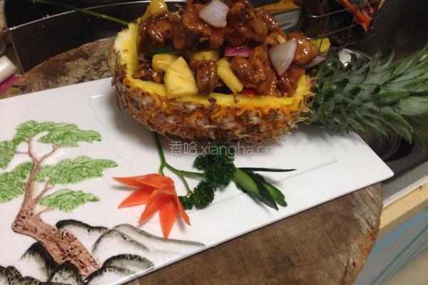 菠萝香鸡船的做法图解6