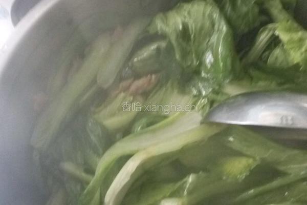 小白菜炒肉的做法图解6