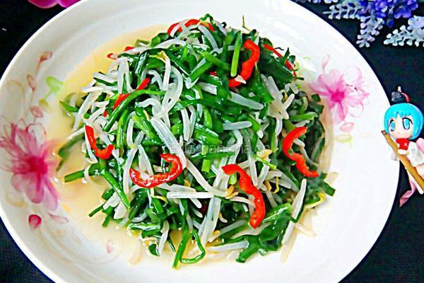 韭菜炒绿豆芽的做法图解8