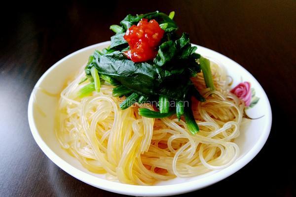 虾子酱靓拌菠菜的做法图解6
