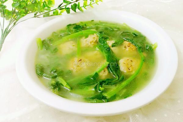 菠菜丸子汤的做法图解8