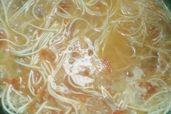 西红柿瘦肉面的做法图解8