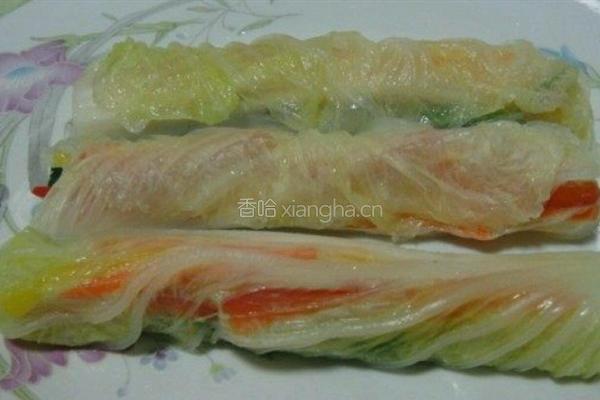三色菜卷的做法图解4