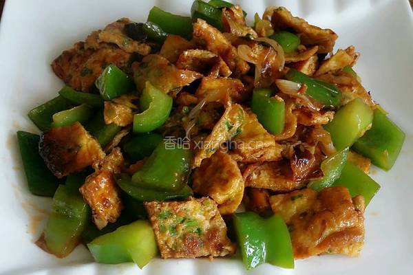 蛋片炒青椒的做法图解8
