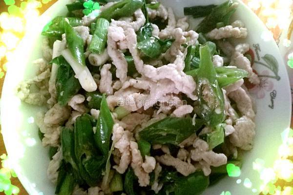 尖椒蒜苗肉丝的做法图解6