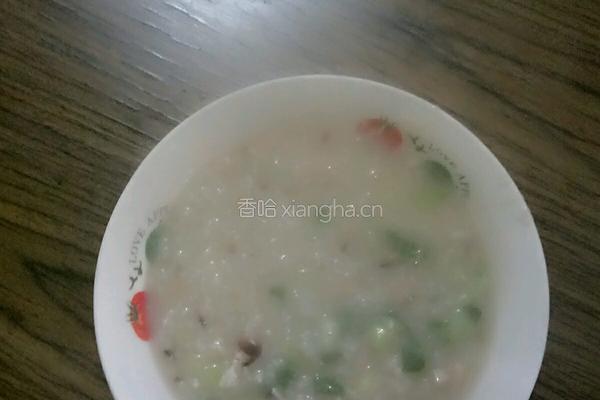 香菇青菜粥的做法图解3