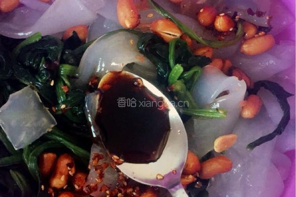 菠菜拌粉皮的做法图解2