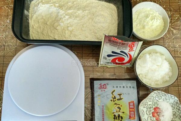 黄油豆沙小面包的做法图解2