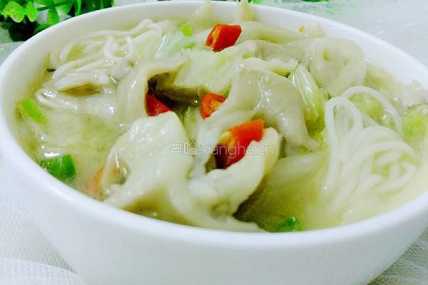 平菇白菜煮面条的做法图解12