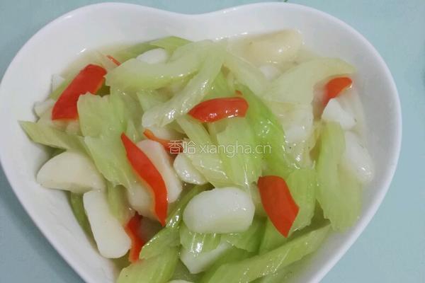 马蹄炒西芹的做法图解5