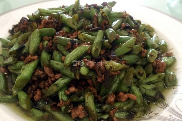 肉沫榄菜四季豆的做法图解7