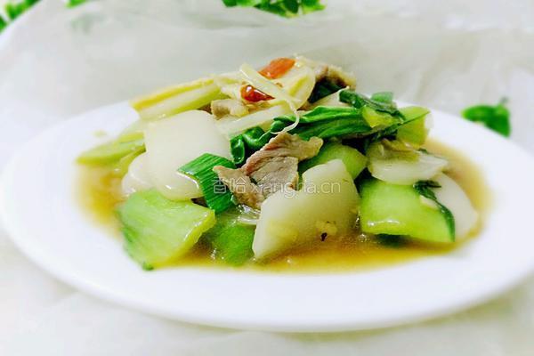咸肉冬笋煮年糕的做法图解10