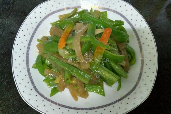 青椒炒肉皮的做法图解11