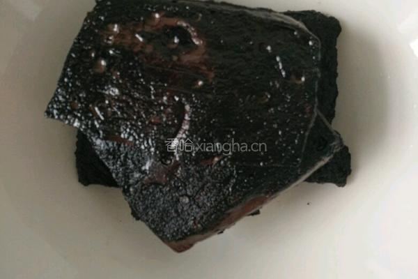 煎猪血的做法图解4