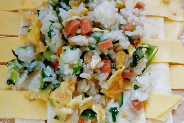 格子蛋包饭的做法图解14