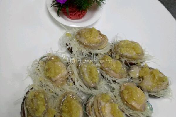 蒜蓉粉丝蒸鲍仔的做法图解3