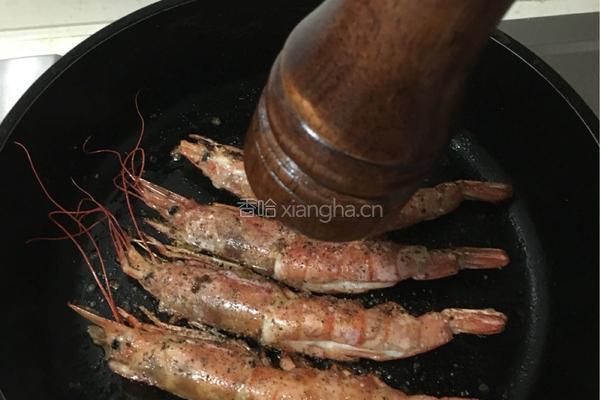 香煎红虾的做法图解4