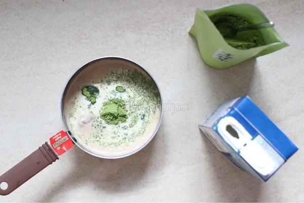 抹茶红豆奶茶的做法图解4