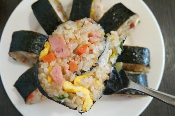 紫菜包炒饭的做法图解12