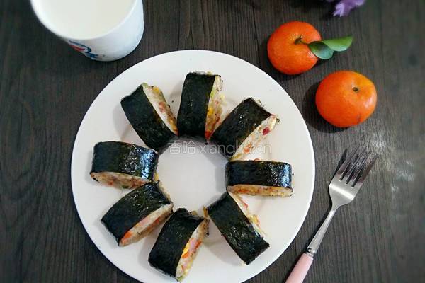紫菜包炒饭的做法图解13