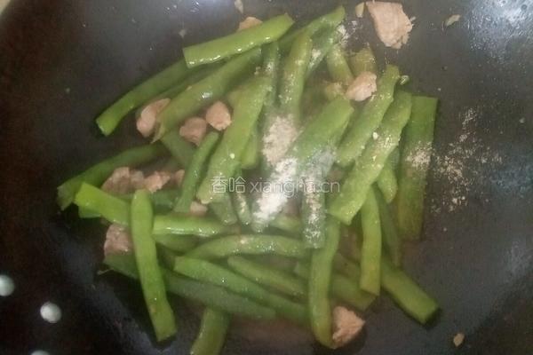 豆角炒肉片的做法图解6