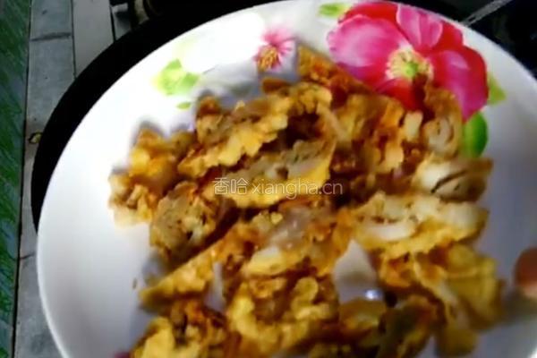酥肉炒花菜的做法图解5