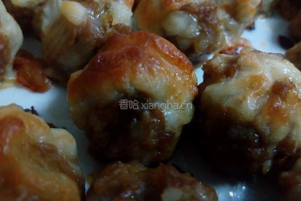 烤芝士肉丸子的做法图解3